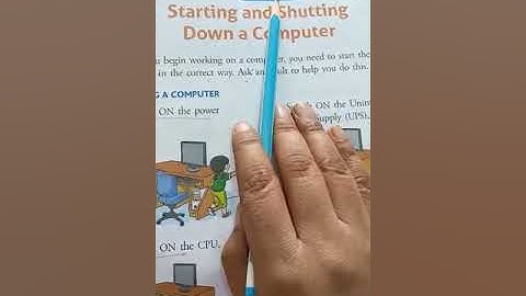 Class 3 computer chapter 4 starting and shutting down a computer.