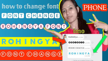 how to change font keyboard Rohingya Font keyboard change Rohingya keyboard change font changer