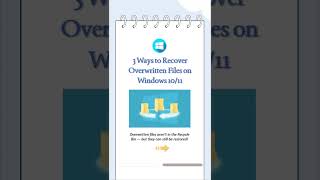 Overwritten Files on Windows? Yes — You Might Still Recover Them!#windowstips #filerecovery screenshot 5