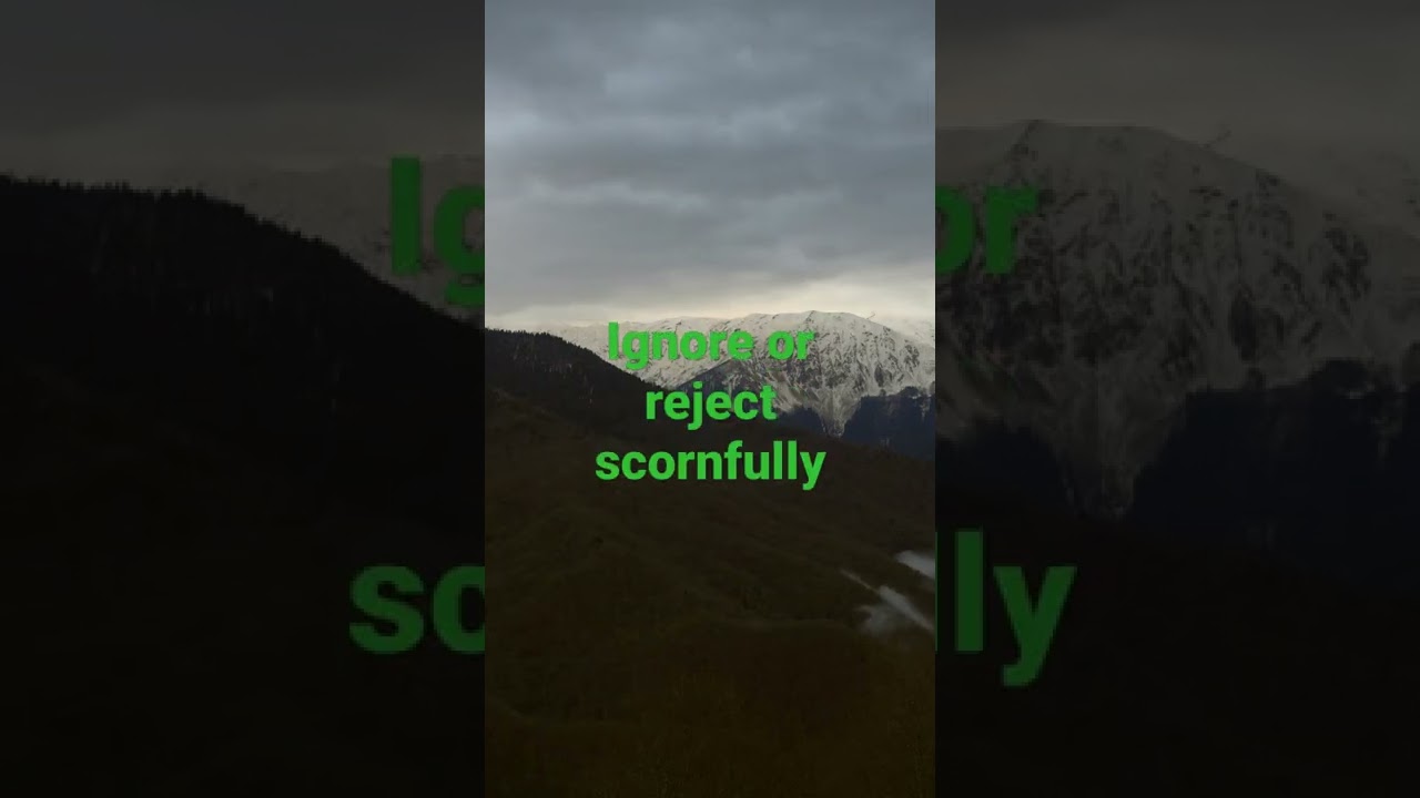 Snub meaning |  English vocabulary