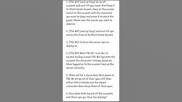 DayZ duplication glitch!