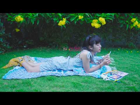 4k Cute Smoking Teen Girl Relaxing In The Garden - [4K Ultra HD]