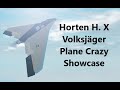 Horten H. X Volksjäger showcase (Plane Crazy Roblox)