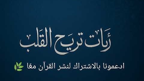 ألا بذكر الله تطمئن القلوب تلاوة خاشعة ومؤثرة جدا