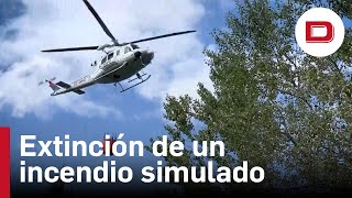 Rioja, Galicia y Cataluña practican la extinción de un fuego junto al Ebro