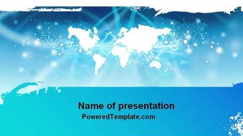 Free World Perspective PowerPoint Template by PoweredTemplate.com