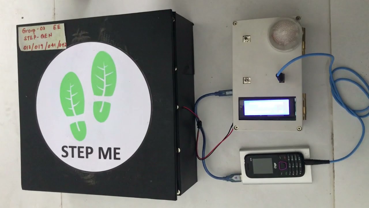 Energy harvesting using footsteps StepGen YouTube