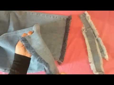 عمل شراشيب سروال دجين بطريقة سهلة و بسيطة