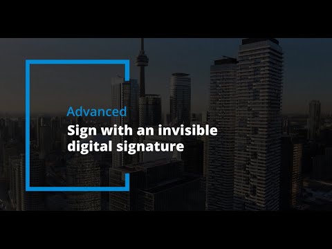 Sign with an invisible digital signature - ConsignO Desktop (Advanced) 
