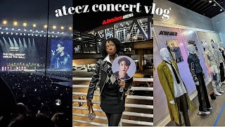 ateez concert in atl vlog | pop up store, cupsleeve event, grwm, & solo concert experience
