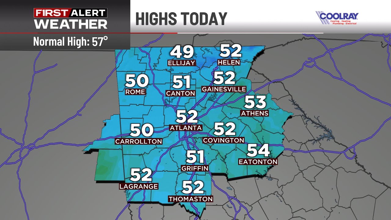 FIRST ALERT FORECAST: Mostly sunny, 50s Thursday - YouTube