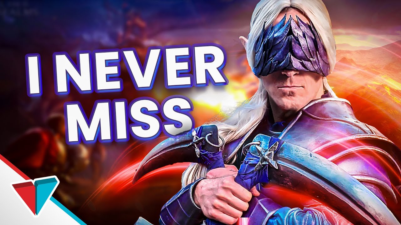 Blindfolded characters never miss, on YouTube