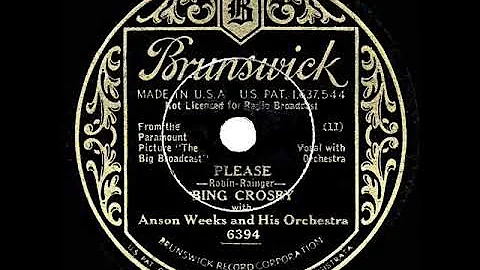 1932 HITS ARCHIVE: Please - Bing Crosby