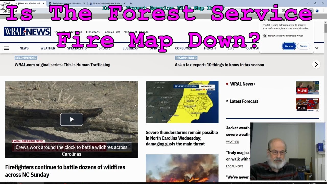 Is The Forest Service Fire Map Down?