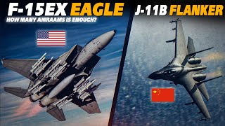How Many AMRAAMS Are Enough? | F-15 EX Eagle Vs J-11 Flanker-B | Digital Combat Simulator | DCS |