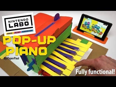 Nintendo LABO Piano Pop-Up book: Final build - Detailed demo of all LABO piano functions