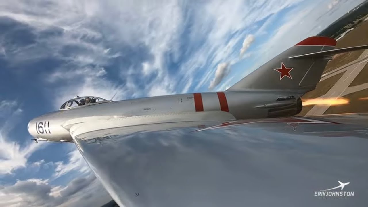 MiG 17 Formation Flight With Randy Ball Airshow