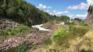 Schweden Trollhattan Wasserfall Stauwehr