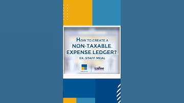 Create a Non-taxable Expense ledger in Tally!