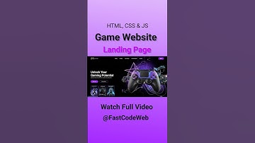 How to Create Game Website Using HTML & CSS | Fast Code