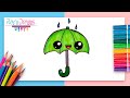 Cómo dibujar un Paraguas kawaii - dibujos fáciles