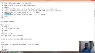 Ex8 database PL SQL PROGRAMMING II Procedures and Functions