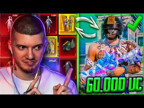 ✅60 000 UC - ИДЕАЛЬНАЯ ПРОКАЧКА АККАУНТА В PUBG MOBILE! ВЫБИЛ ВСЁ, что ПОПРОСИЛИ В ПУБГ МОБАЙЛ!