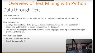 Overview of Text Mining with Python
