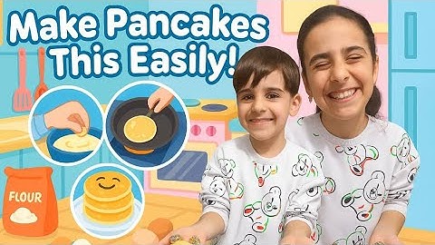 ⭐ Kids Make Pancakes for the First Time! 🥞😍 (So Easy & Fun!)
