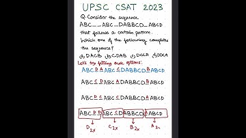Finding Pattern🤯| Letter sequence | UPSC CSAT 2023 | Reasoning #inaminute