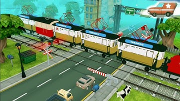 RailRoad Crossing Train Simulator #6 Easy Mode-Level 7-(Perlintasan Kereta Api)-Android Gameplay