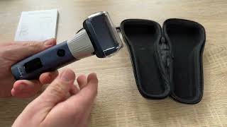 Amurhey Men's Electric Razor with 5 Pro Shaving Elements, Electric Shaver unboxing and instructions