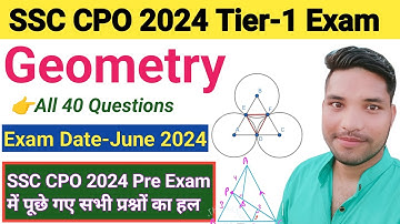 SSC CPO 2024 Pre Exam all Geometry Questions Solution by Nandan kumar || ssc cpo 2024 solved papers