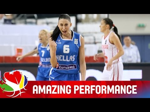 Zoi Dimitrakou (GRE) - Amazing Performance v Montenegro - EuroBasket Women 2015