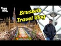 Brussels travel vlog  a day in belgium  atomium auto show illusion museum grand palace