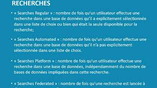 COUNTER Foundation Class 1: Types de mesures de la version 5
