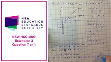 How to answer Q7 a) i) of the 2000 HSC Mathematics Extension 2 exam