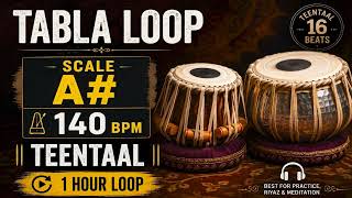 Teentaal | Scale A# | BPM 140 #teentaal #classicalmusic #riyaz #tritaal #tabla