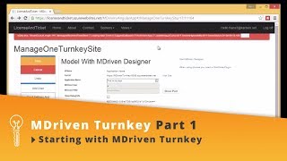 MDriven Turnkey | Part 1 | Starting with MDriven Turnkey