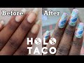 I FOLLOWED A HOLO TACO NAIL ART TUTORIAL!!!