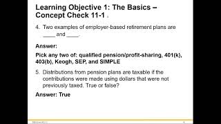 Chapter 11 Explanation Part 1 Employer Plans