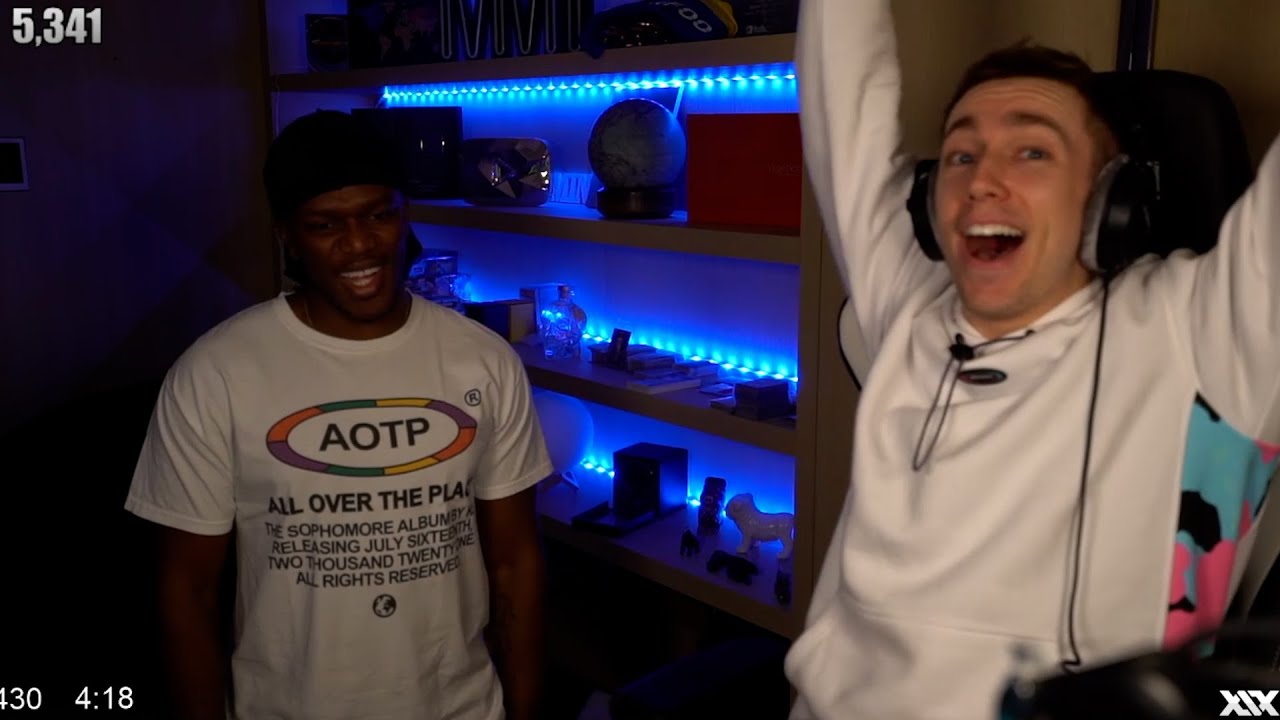 Miniminter & KSI React to RiceGum Gifting Simon Subs Live on Stream