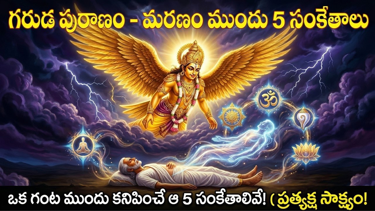 గరుడ పురాణం ప్రకారం మరణానికి గంట ముందు ఈ 5 సంకేతాలు కనిపిస్తాయి || garudapuranam || dharmasandehalu