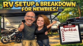 RV Set-Up & Breakdown w/ ✅ List of Our Grand Design Imagine Travel Trailer!