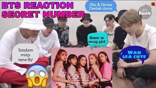 BTS REACTION WHO DIS SECRET NUMBER