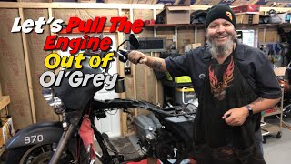 Harley EVO Engine Pull – Full Removal from Ol’ Grey | Engine Swap Saga Part 1