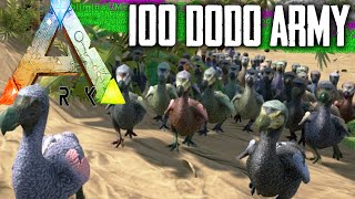 ARK Survival Evolved Spawning | 100 DODO ARMY vs Trex | Gameplay / Letsplay 1080p HD