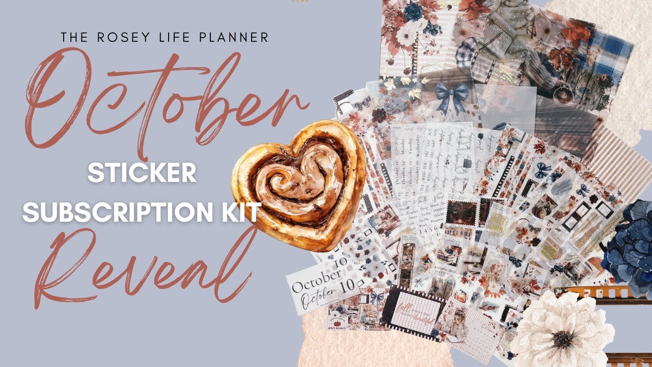 ПОДПИСКА НА НАКЛЕЙКИ-ПЛАНИРОВЩИКИ | РАСПАКОВКА — ОКТЯБРЬ 2025 ГОДА от The Rosey Life Planner