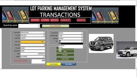 Microsoft Access Project   Car parking management system   Done from Scratch to finish