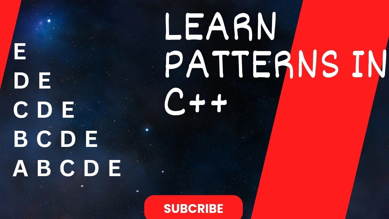 Lecture 8 : Patterns in C++ || Learn Patterns in an easy way #coding # ...